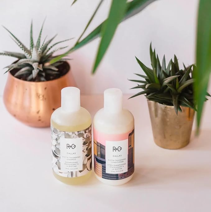 R+Co Dallas Biotin Thickening Shampoo & Conditioner Set | Adds Volume, Strength & Fullness | Sulfate-Free, Vegan + Cruelty-Free | 8.5oz (Pack of 2)