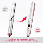 Airflow 2-in-1 Hair Straightener & Curler, Titanium Flat Iron with 360° Cooling Vents for Style Locking | Dual Voltage for Travel, 5 Heat Settings, Auto Off & 15s Fast Heat-Up