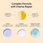 MAREE Deep Conditioning Hair Mask for Damaged Hair – Argan Oil & Biotin Jojoba Hair Treatment – Hair Repair Mask for Dry, Curly, Frizzy Color-Treated Hair Care – Mascarilla Para el Cabello Hidratante