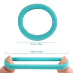 Bessrung 100 PCS Seamless Nylon Hair Ties, No Damage Elastics Hair Ties for Women Girls, Soft Stretchy Ponytail Holders for Thin Thick Hair, Snag-Free Hair Bands Christmas Gift(Gradient Blue)