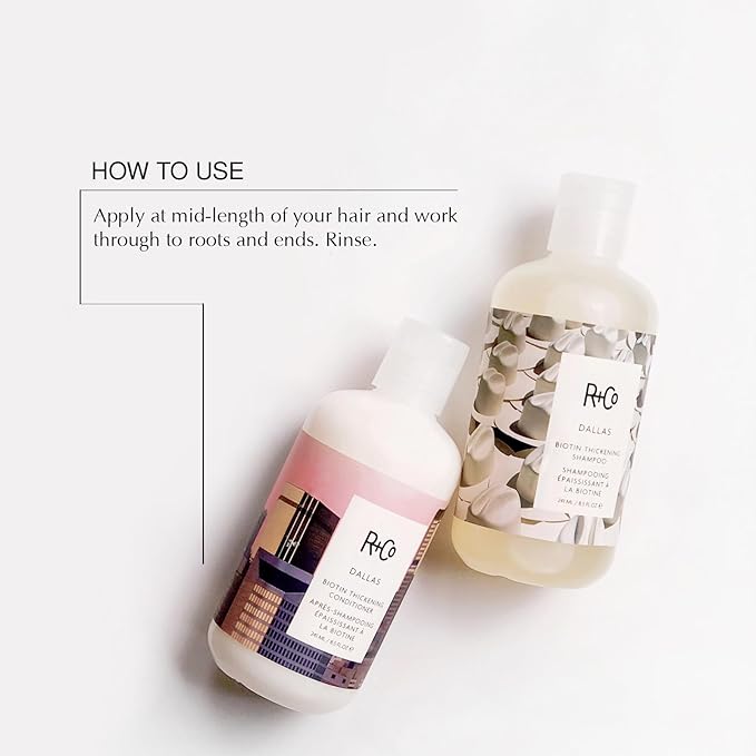 R+Co Dallas Biotin Thickening Shampoo & Conditioner Set | Adds Volume, Strength & Fullness | Sulfate-Free, Vegan + Cruelty-Free | 8.5oz (Pack of 2)