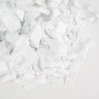 MEEDEE 100 Pack White No Crease Soft Ribbon Knotted Hair Ties - No Damage Ouchless Pony Tails & Yoga Bracelets for Women