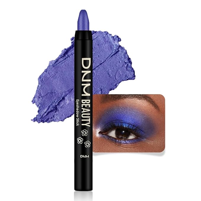 evpct Blue Shimmer Cream Eye Shadow Brightener Sticks Set for Eyes, Blue Shimmery Pencil Eye shadow Applicator Stick Pen Palette Makeup Waterproof sombras en crema para ojos 32#