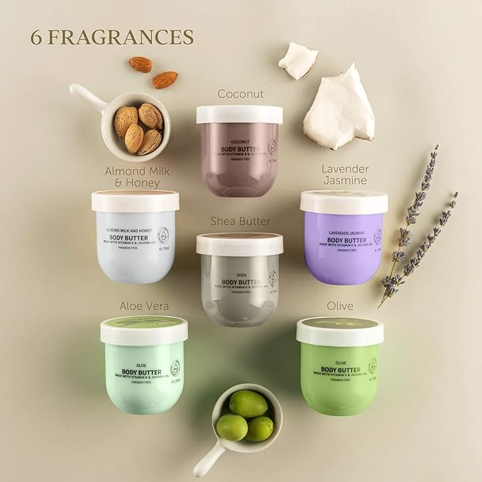 Christmas Gifts for Women - Whipped Body Butter Scented Body Lotion Set 36oz - Skincare Gift Set Self Care Gifts for Women, Shea Butter Lotion Moisturizing Cream, Mom, Grandma Gift Box