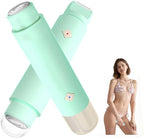2-in-1 Dual Head Bikini Shaver - Waterproof Bikini Trimmer for Women, Cordless Rechargeable Electric Shaver, Women Electric Razors Grooming Kit (Green)
