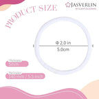 White Thick Hair Ties 5mm Large Ponytail Holders for Women Girls Men Curly Texture Rubber Bands Durable Stretchy Nylon Hair Elastics for Braids 48 Count