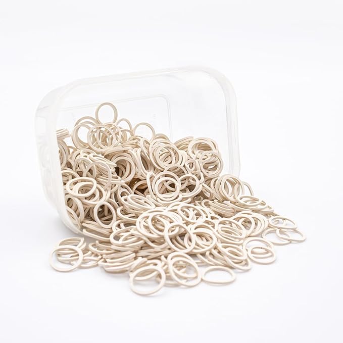 Beauty Town Hair Tie Rubber Bands - 1000pcs/500pcs Soft Stretchy Elastic Bands for Braids, Ponytails & Bun