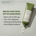 JMsolution Heart Leaf Sunscreen SPF 50 – Made in USA, Calming UV Protection with Heart Leaf & Centella Asiatica – Lightweight Hydrating Face Sunscreen for Sensitive Skin