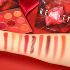 docolor Eyeshadow Palette 9Colors Red Eyeshadow Gemstone Shadow Palettes Highly Pigmented Mattes Shimmers Smokey Glitter Cream Colorful Powder Blendable Long Lasting Waterproof Makeup Palette