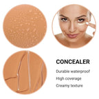 1 Pack Matte Oil Free Concealer Foundation Cream,Professional Make-up Base Facial Matte Full Coverage Liquid Tattoo Concealer Hide Foundation Primer Makeup.Long-Lasting-1 Fl.Oz (06 TAN)