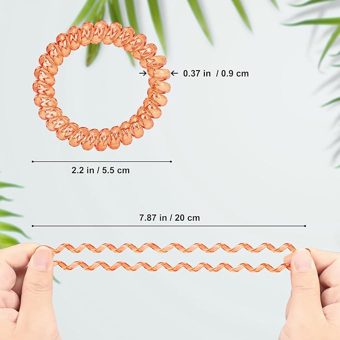 JessLab Spiral Hair Ties for Women, 10-Pack Traceless No-Damage Ponytail Holders, Coils Hair Bands for Girls, Assorted Colors