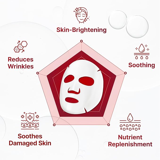 CENTELLIAN 24 Madeca Derma Face Mask (Intensive, 10pc) - Soothing Cotton Sheet Mask for Sensitive, All Skin Types, 24-Hour Hydration. Premium Korean Skin Care. TECA, Centella Asiatica, Madecassoside