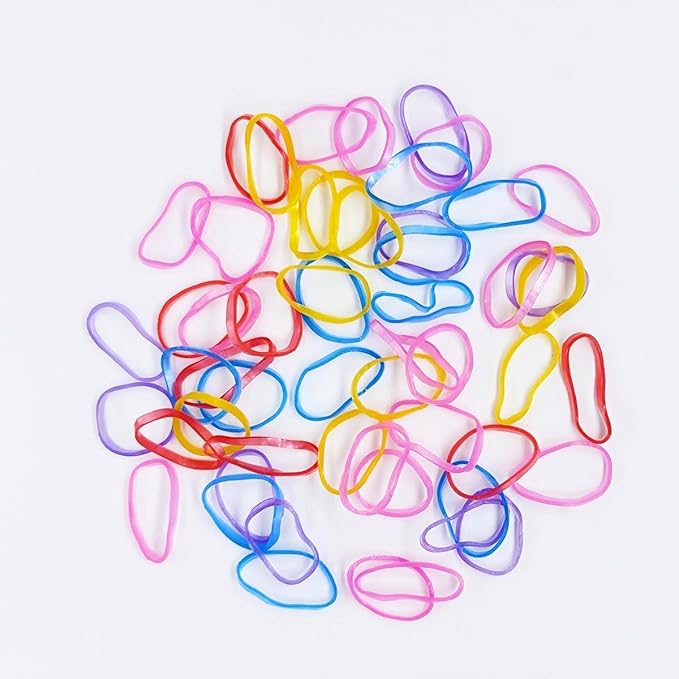 3200 Pcs Elastic Rubber Bands Small Hair Ties Hair Rubber Mini Hair Bands Hair Elastics Tiny Soft Holder Ponytails for Girls (Pearlescent Color)