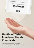 SNP 100% Diamond + 1000mg Hyaluronic Acid Sheet Mask | Tightening, Hydrating, and Nourishing with Real Diamonds for All Oily Skin Types | Korean Face Mask Skincare | Facial Moisturizing | 10 Sheets