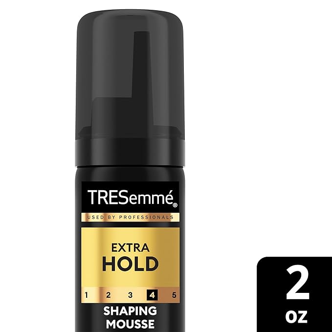 TRESemmé Shaping Mousse, Extra Hold 2-Pack + Travel-Size Bottle – Moisturizing Hair Mousse for Sculpting, 24H Frizz Control (3 Piece Set)