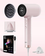 Professional Hair Dryer with Diffuser (Mera ProMax Ionic-X) - Fast Drying, Anti-Static Blowdryer Full Tool Set for Women & Stylists, 1-Button Cooling Mode, cUL Certified, Self-Cleaning, LED Screen