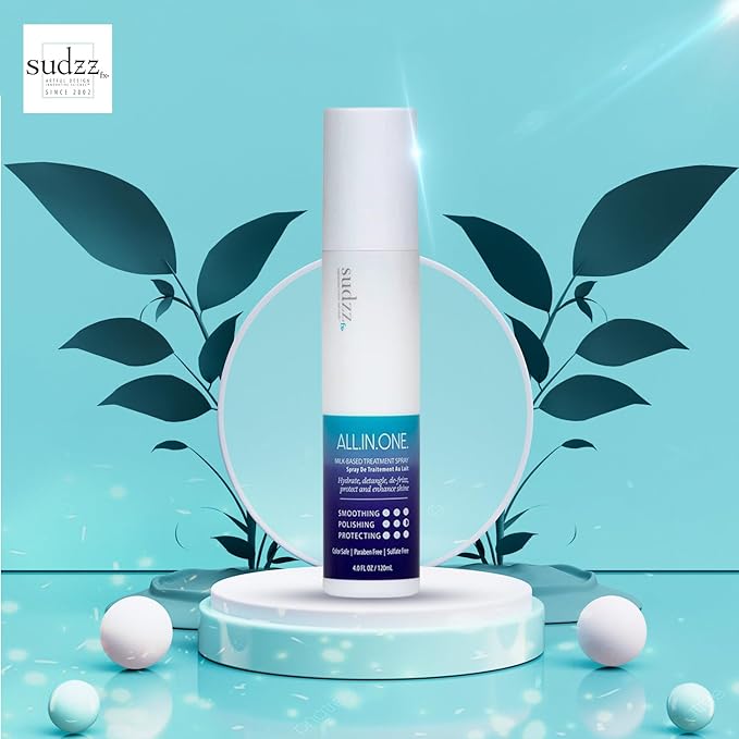 SUDZZFX ALL IN ONE Powerful Leave-in Hair Detangler - Creates Shine - Heat Protection - Smoothes Frizzy Hair - Color Safe - Sulfate Free