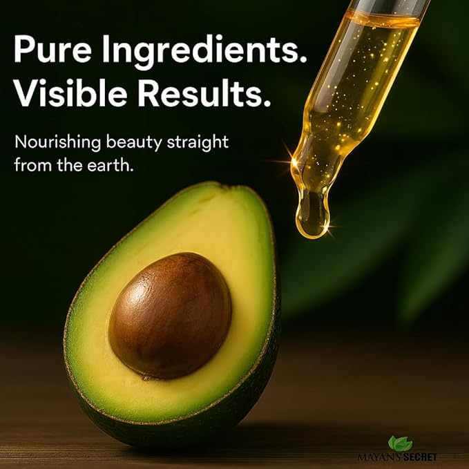 Mayan's Secret - Avocado Oil For Hair and Skin - Natural Dry Skin Face Moisturizer - Collagen Boosting for Aging Skin Combat Fine Lines and Wrinkles
