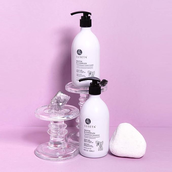 Luseta Biotin B-Complex Shampoo & Conditioner Set for Hair Growth and Strengthener - Hair Loss Treatment for Thinning Hair With Biotin Caffein and Argan Oil for Men & Women - All Hair Types 2 x 33.8oz