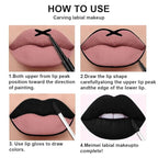 3Pcs 2 in 1 Dark Black Purple Royal Blue Lip Liner and Liquid Lipstick Stain Makeup Set for women, Long Lasting Smudge Proof Lip Tint Matte Finish Lip Gloss for All-Day Color Hold Easy to Use, Set07