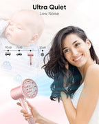 CONFU Hair Dryer, 110000 RPM Fast Drying Blow Dryer with Magnetic Diffuser and Concentrator, Professional Lightweight Ionic Hair Dryer for Women and Men