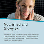 Exfoliating Charcoal Scrub with Collagen & Stem Cells – Salt Scrub for Body Toning, Cellulite, Armpit Detox, and Skin Smoothing for Face, Feet, and Body by M3 Naturals.