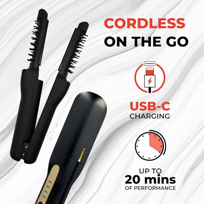YA-MAN SPA Styler® Cordless Volume + Smooth - Cordless Styling, Reimagined. Hybrid Hot Brush + Flat Iron
