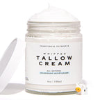 Whipped Tallow Skin Cream GRASS FED + Plain, No Additives, Tallow Face Cream, Tallow Lotion, Glass Jar, Tallow Balm, Beef Tallow Moisturizer (8 oz.)