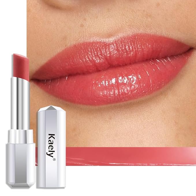 Kaely Nude Honey Lipstick Tinted Lip Balm, Hydrating Shine Lipstick for Women Dry Lips, Moisturizing Nourishing Glossy Lip Gloss Stain Makeup, Sheer Lightweight, Vegan & Cruelty-Free, 04