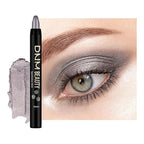 evpct Grey Shimmer Cream Eye Shadow Sticks Brightener Pencils for Women, Shimmery Grey Silky Eyeshadow Applicator Stick Pen Waterproof, Blendable Crease-Proof Stick Eyeshadow Shimmer Eye Makeup 58