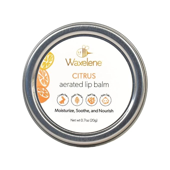 Waxelene Aerated Lip Balm Tin Combo Pack, 4 Piece, Best Lip Balm Ever Organic Multipurpose Ointment Baby Eczema Dry Sensitive Skin Chapped Lips salve