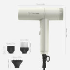 TOME 1875W Hair Dryer High Speed Motor Brushless 110000 RPM Blow Dryer Negative Ionic Cool Shot Lock with Diffuser Comb Nozzle Light Weight