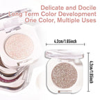 Single Glitter Shimmer Sparkle Eye shadow Palette Makeup, Nude Glitter Eyeshadow for Women, Monochrome Eye Shadow, Pigmented Waterproof Sombras Para Ojos, Vegan, Talc, Paraben & Cruelty Free, 10