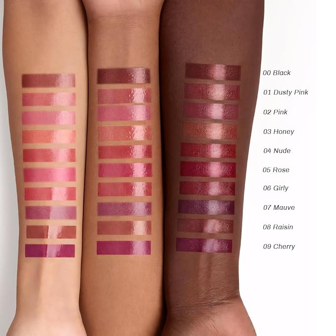 evpct Nude Brown Honey Lipstick Tinted Lip Balm, Sheer Hydrating Shine Tinted Lipstick for Women, Moisturizing Lip Color, Nourishing Tinted Lip Balm Plumper Gloss Stain, Glossy Shiny Finish, 08 Raisin