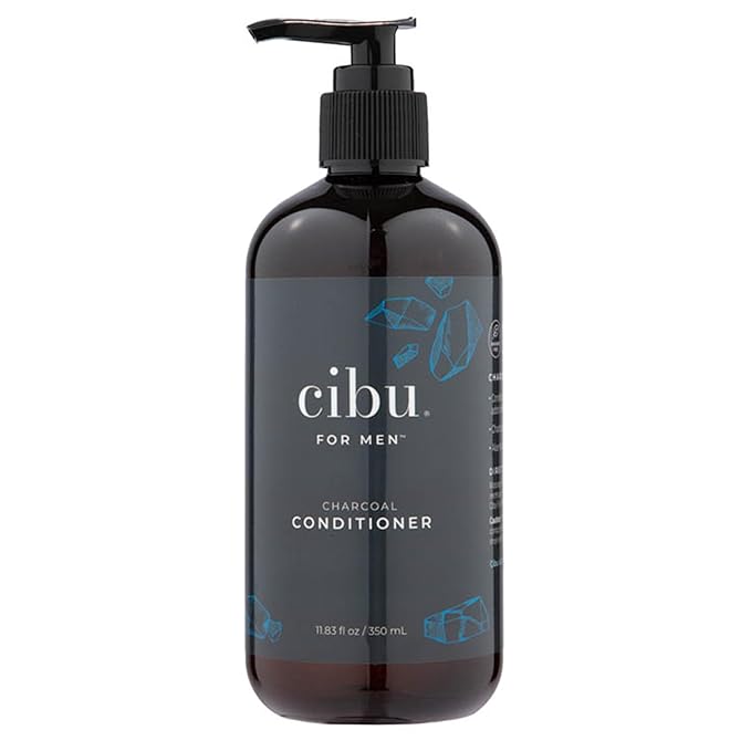 CIBU for Men Charcoal Conditioner 12oz - Hydrating, Volumizing, Lightweight Hair Conditioner for Men - Cleansing Conditioner for Healthy Hair and Scalp