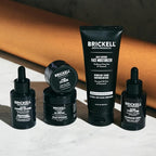 Brickell Men's Complete Defense Anti Aging Routine, Night Face Cream, Vitamin C Day and Night Serum, Facial Moisturizer w/SPF and Eye Cream, Natural and Organic, Unscented