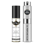 CA Perfume Duo Impression of Black Phantom For Women And Men Perfume Layering Set Long Lasting Travel Size EDP + Body Oil Roll-On Bottle 0.27 Fl Oz+0.33 Fl Oz