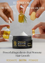 Biotin Matte Cream Texture Paste Clay Pomade, Premium Thickening Cream Medium Hold & Anti Hair Loss and Hair Growth Support for Thinning Hair for Men 85 g / 3 oz