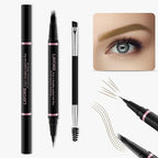 Eyebrow Pencil Makeup Kit, with Waterproof 2-IN-1 Microblading Eyebrow Pen, Eyebrow Pomade, Eyeliner and Dual-ended Eyebrow Brush, Brow Pencil Kit for Natural Eyebrows - Auburn