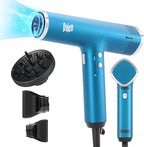 Quico Hair Blow Dryer, 1875W High-Speed BLDC 7X Faster 110000 RPM Quiet Hair Dryer with Diffuser, 2 Billion Negative Ionic Salon Dryer, Adjustable Temp & Speed, Hair Dryer for Women Home Travel Gift