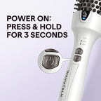 Wavytalk Thermal Brush, 1.5 Inch Ionic Thermal Round Brush Makes Hair Smoother Get Natural Curls (White)