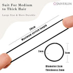 Small Hair Elastics, Black Hair Ties Ponytail Holder Fine Thin Medium Hair No Pull Long Lasting Braid Hair Styling Rubber Bands for Women 8-14 Girl Men 2mm 80 Pieces (Black)