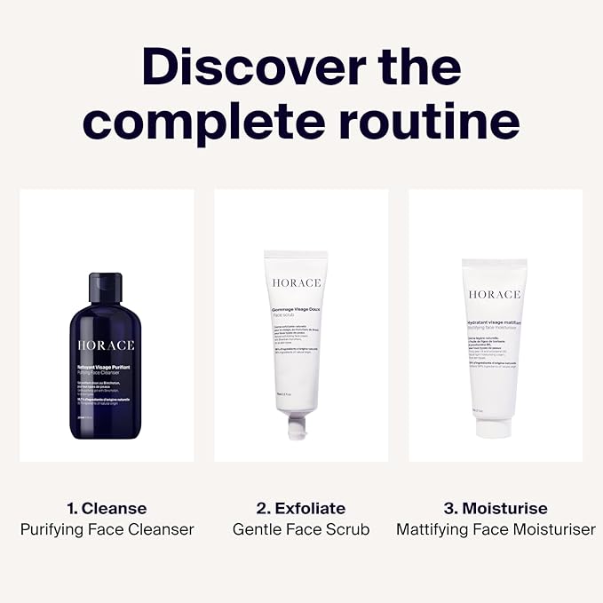 HORACE Face Cleanser for Men - Purifying Gel Against Excess Sebum - Gentle Skincare for All Skin Types - Unscented, 200 ml