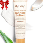 Sunless Tanning Lotion–100% Organic-Medium/Dark Tan, Natural Self Tanner, Non Toxic Gradual Tanning Moisturizer, Streak-Free Self Tanning lotion for body, Sunless Tanner for Fake Tan for Women & Men