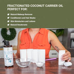 Fractionated Coconut Oil - Sourced Directly from our Farm Partner in the Philippines - Carrier Oil for Diluting Essential Oils, Body, Hair, and Skin Moisturizer - (1Gallon)