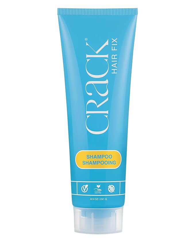 Crack HAIR FIX Shampoo with Twist Bottle | Moisturizing & Strengthening Sulfate-Free Formula | Protects Against Dryness, Reduces Breakage & Restores Shine | 8.5 Oz / 241 G