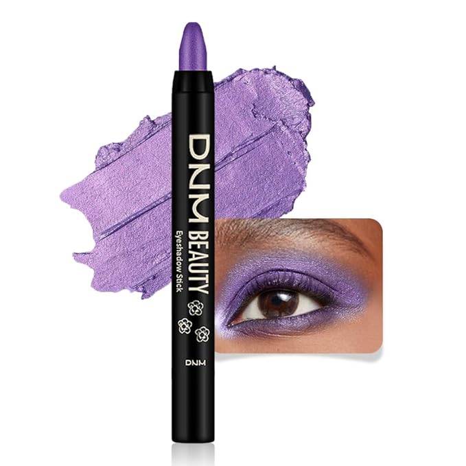 evpct Purple Shimmer Cream Eye Shadow Brightener Sticks Set for Eyes, Purple Shimmery Pencil Eye shadow Applicator Stick Pen Palette Makeup Waterproof sombras en crema para ojos 33#
