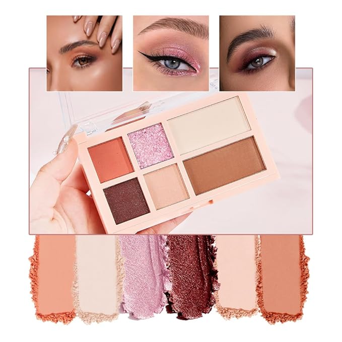 Eyeshadow Palette, Soft Matte & Romantic Shimmer, High Pigment, Smooth Texture, Easy to Blend, No Fallout, Can Be Used, Eyelids, and Nose for a More Radiant, Clear, and Flawless Finish-2#
