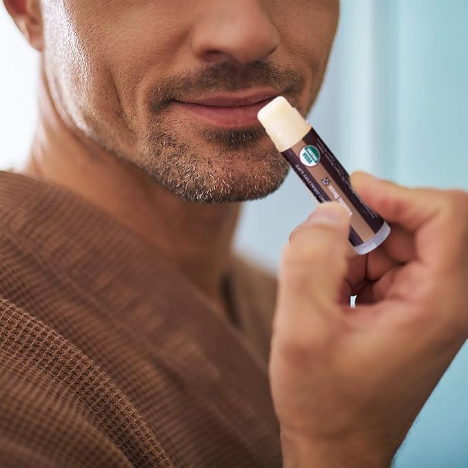 Earth's Daughter USDA Organic Lip Balm 4-Pack Vanilla Flavor - Beeswax, Coconut Oil, Vitamin E - Best Lip Repair Chapstick for Dry Cracked Lips.