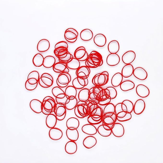 3200 Pcs Elastic Rubber Bands Small Hair Ties Hair Rubber Mini Hair Bands Hair Elastics Tiny Soft Holder Ponytails for Girls (Red)